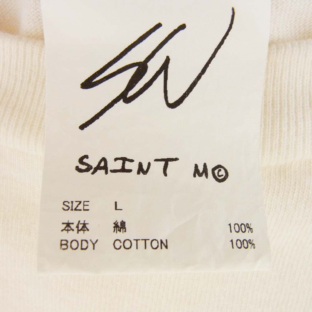 SAINT MICHAEL セントマイケル 24SS SM-YS8-0000-C15 SW SS TEE VEGES グラフィックプリント Tシャツ 半袖カットソー オフホワイト系 L【中古】