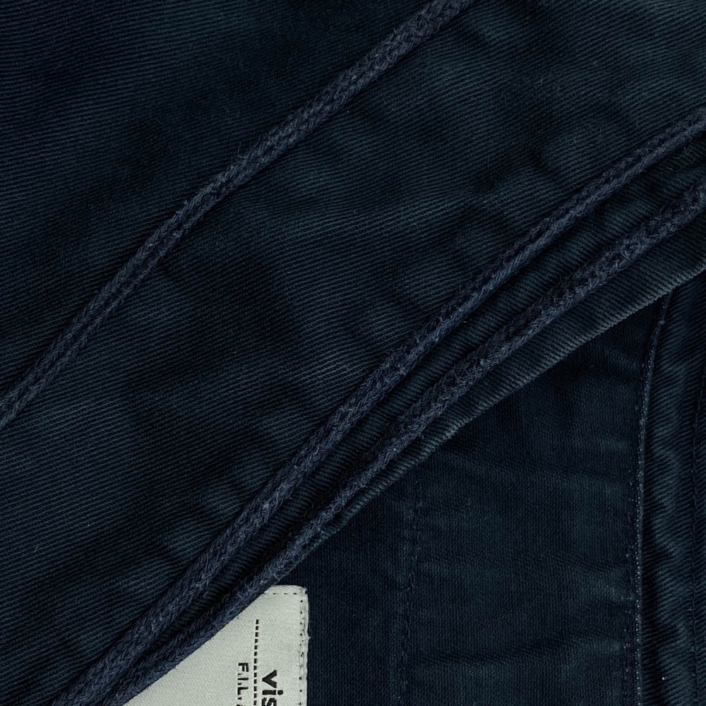 VISVIM ビズビム 17AW 117205011028 DUGOUT SHIRT ダグアウト ノーカラー ベースボール シャツ ダークネイビー系 1【中古】