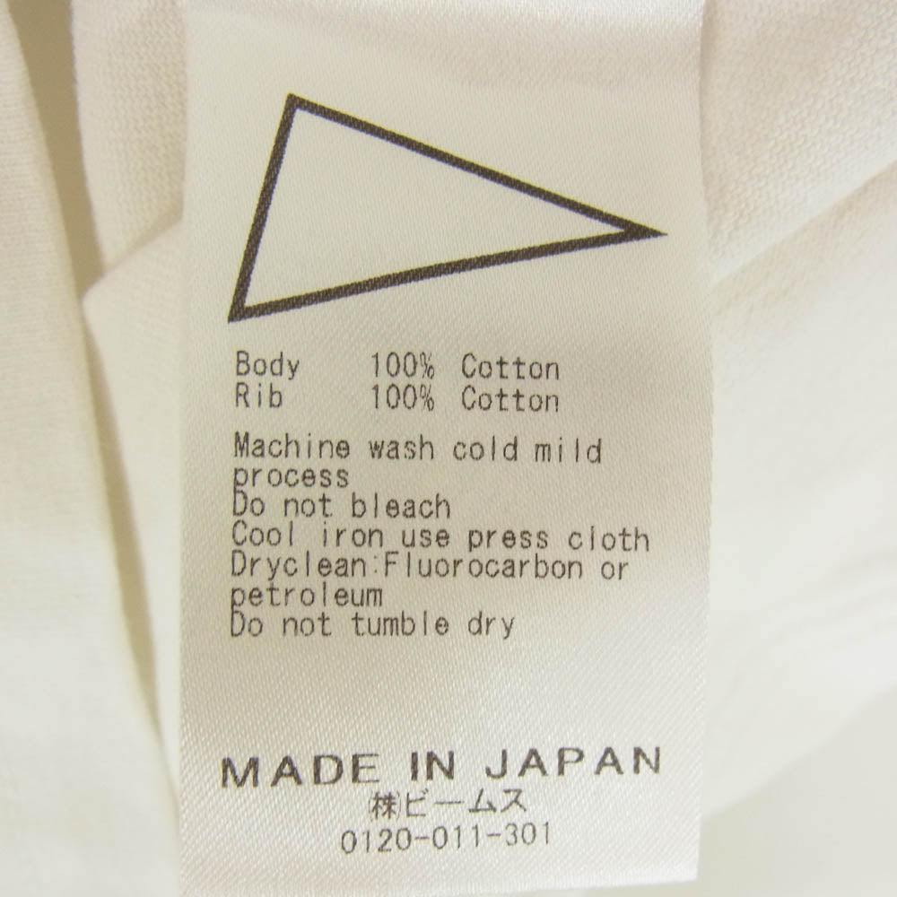 BEAMS ビームス 36-04-0004-823 Pilgrim ピルグリム Surf + Supply サーフ サプライ クルーネック 半袖 Tシャツ ホワイト系 S【中古】