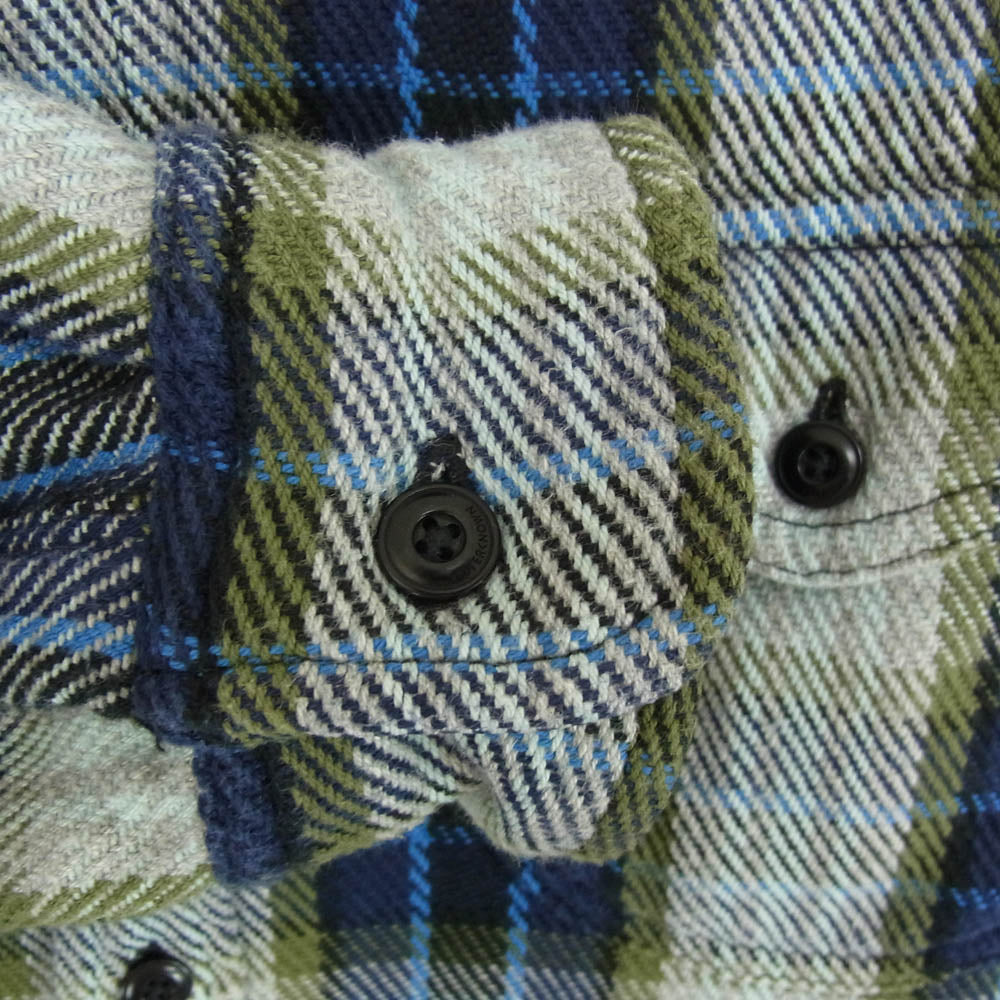 アウターノウン 3420700185 BLANKET SHIRT ブランケット コットン ツイル チェック 長袖シャツ ネイビー系 SP【中古】