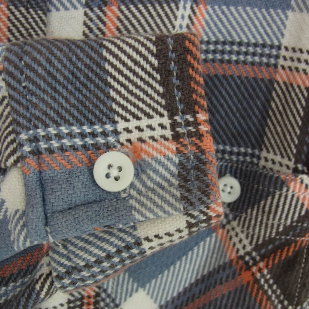 FIVE BROTHER ファイブブラザー チェック 長袖 ネル シャツ ブルー系 M【中古】
