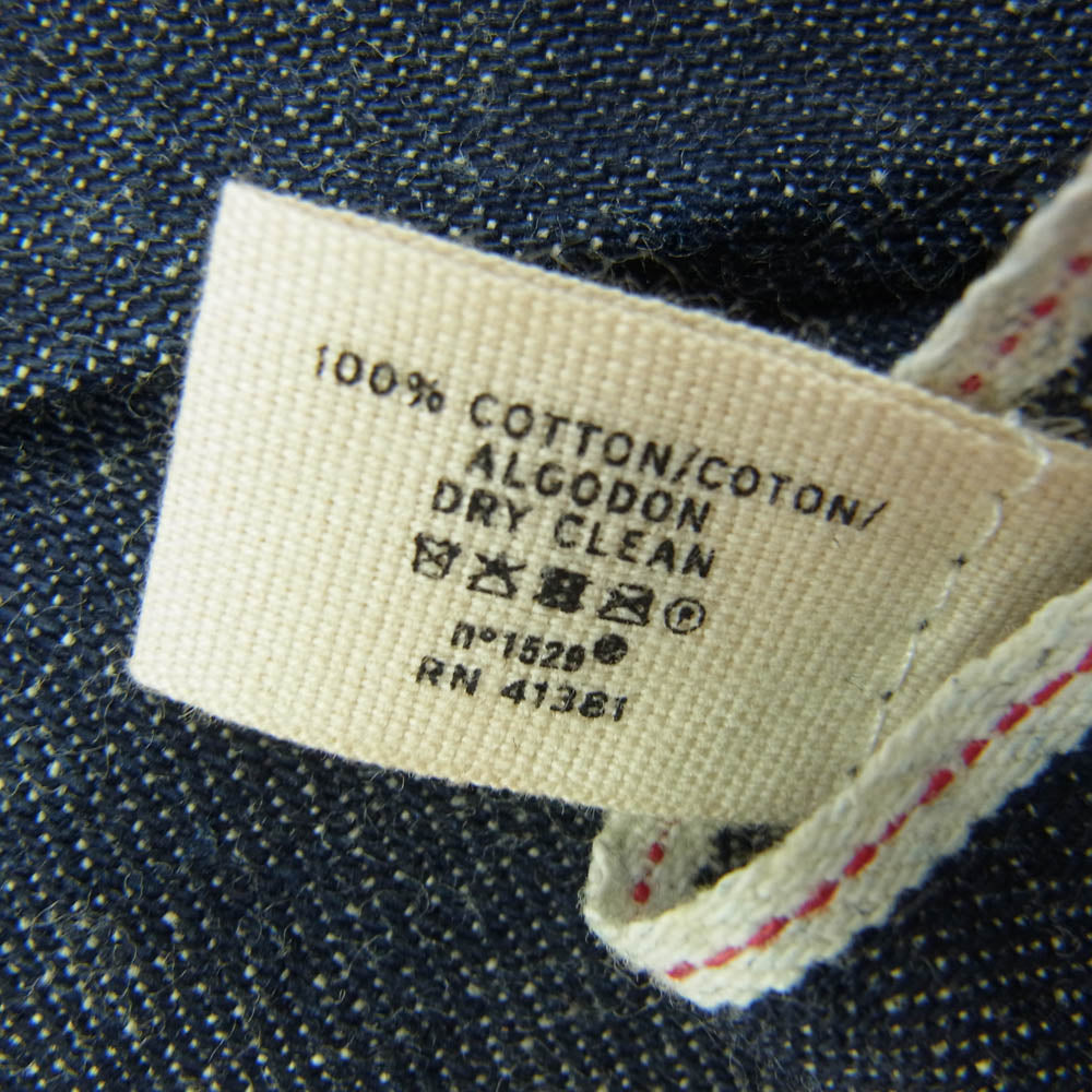 RRL ダブルアールエル Denim Tie イタリア製 デニム ネクタイ インディゴブルー系【中古】
