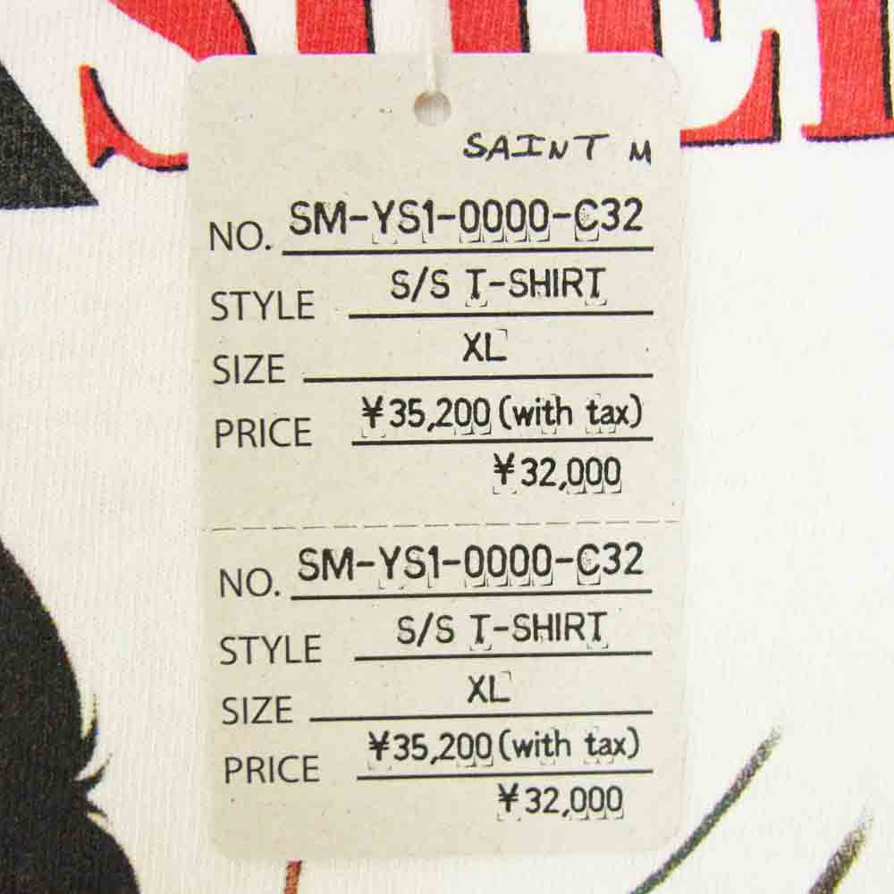 SAINT MICHAEL セントマイケル SM-YS1-0000-C32 攻殻機動隊 GHOST IN THE SHELL GS_SS TEE GITS プリント 半袖 Tシャツ XLサイズ ホワイト系 XL【極上美品】【中古】