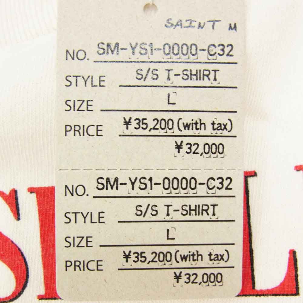 SAINT MICHAEL セントマイケル SM-YS1-0000-C32 攻殻機動隊 GHOST IN THE SHELL GS_SS TEE GITS プリント 半袖 Tシャツ ホワイト系 L【極上美品】【中古】