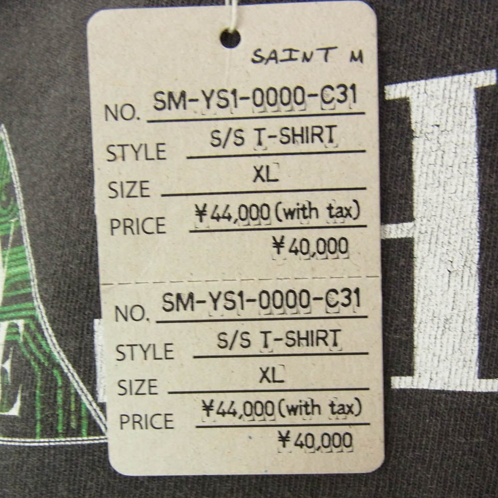 SAINT MICHAEL セントマイケル 24AW SM-YS1-0000-C31 攻殻機動隊 GHOST IN THE SHELL GS_SS TEE GITS プリント 半袖 Tシャツ グレー系 XL【極上美品】【中古】