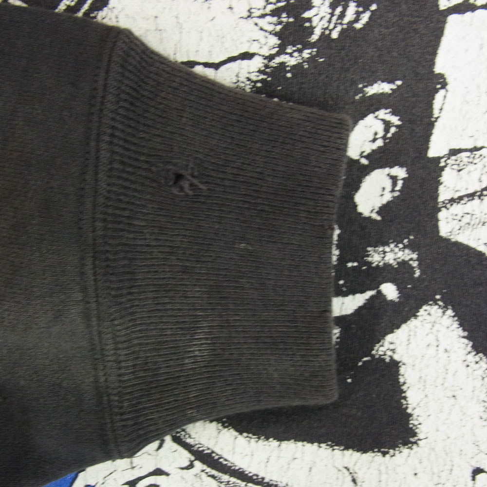 SAINT MICHAEL セントマイケル 24AW SM-YS1-0000-C36 Kosuke Kawamura コウスケ カワムラ 河村康輔 CREW SWEAT NOTHING IMP ヴィンテージ加工 クルーネック スウェット ブラック系 L【中古】
