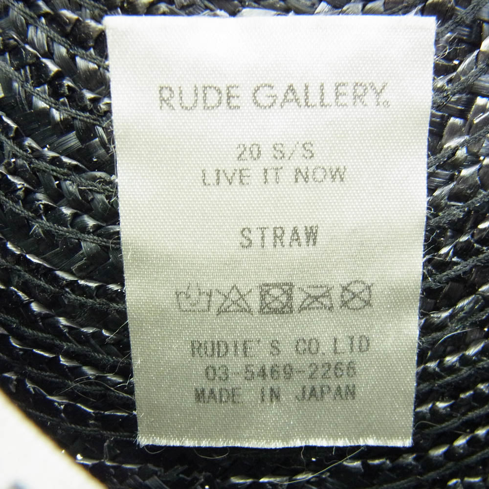 RUDE GALLERY ルードギャラリー × 田中帽子店 別注 東京ルード ストロー キャスケット ダークグレー系【中古】