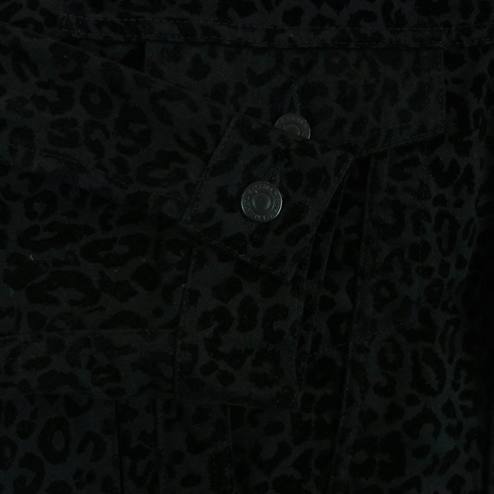 MINEDENIM マインデニム 1902-8006-98-013 BD Leopard LF-GJKT レオパード柄 デニム ジャケット ブラック系 ダークグレー系 1【中古】