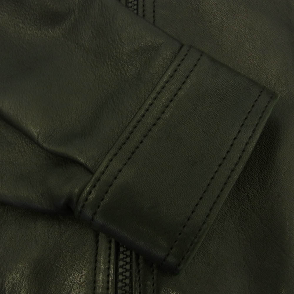 WACKO MARIA ワコマリア STIE lo 野口強 シープスキン レザー シングル ライダース ジャケット ブラック ブラック系 M【中古】
