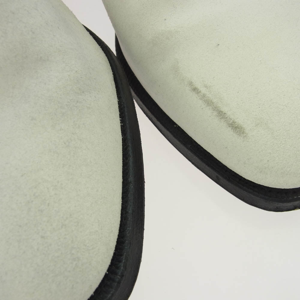 CROCKETT&JONES クロケットアンドジョーンズ Chukka Boot レザーソール スエード チャッカ ブーツ ホワイト系 8D【中古】