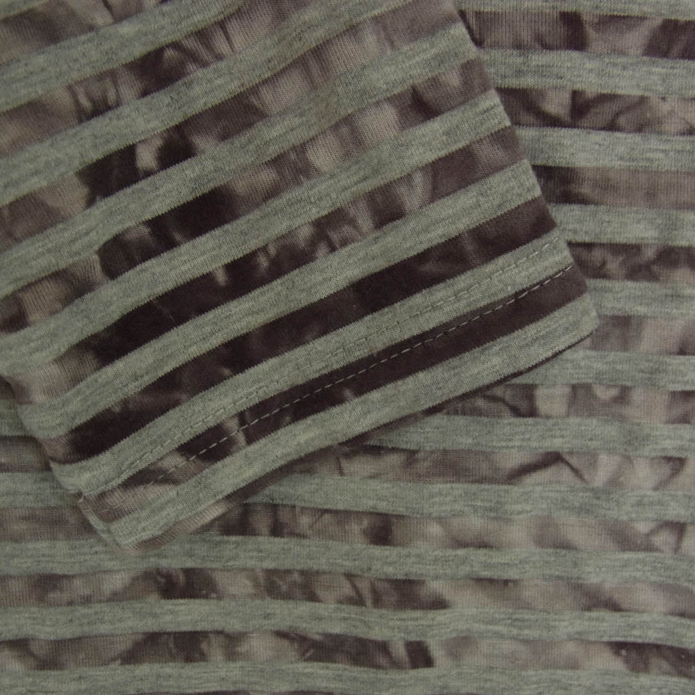 TORNADO MART トルネードマート Vネック ボーダー Tシャツ カットソー グレー系 サイズ表記無【中古】