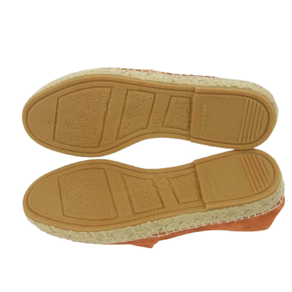 1piu1uguale3 ウノピュウノウグァーレトレ ESPADRILLE スエード エスパドリーユ シューズ オレンジ系 41【美品】【中古】