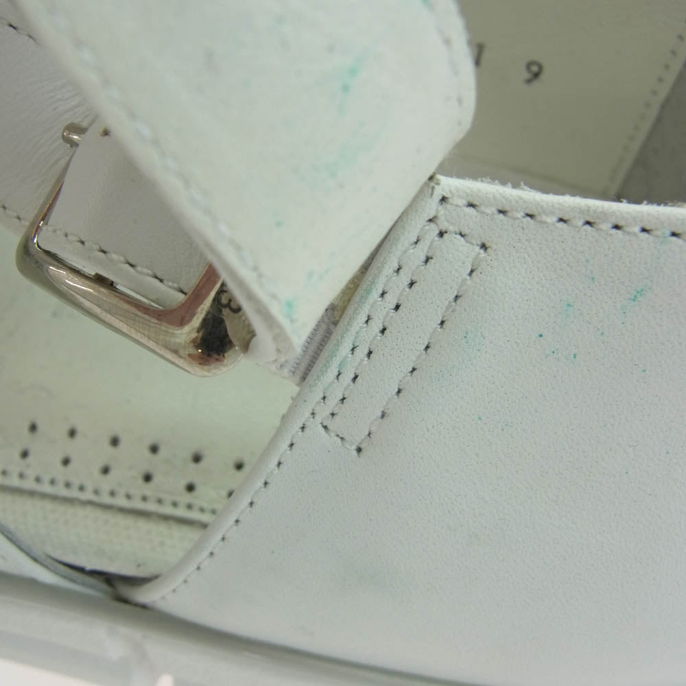1piu1uguale3 ウノピュウノウグァーレトレ 001 GURKA SHOES グルカ サンダル レザー シューズ ホワイト ホワイト系 9【美品】【中古】