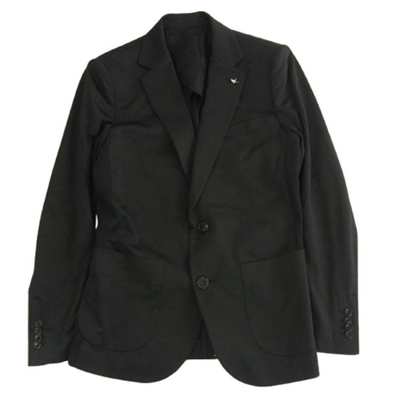 美品✨ウノピュウノウグァーレトレ テーラードジャケット 裏地総柄 ストレッチ 黒 美品ウノピュウノウグァーレトレテーラードジャケット旅