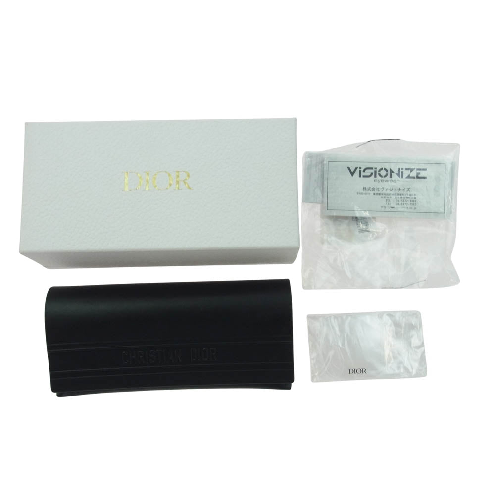 Christian Dior クリスチャンディオール TF07021082 度入りレンズ GEMDIORO SU A000 眼鏡 メガネ アイウェア ゴールド系 56□16 145【中古】