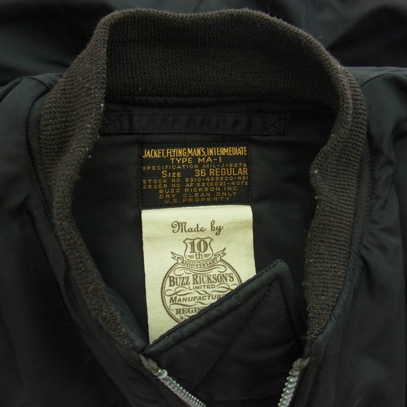 Buzz Rickson’s　MA-1　BR10573　10周年記念モデル 40 Buzz Rickson's MA-1 BR10573 10th Anniversary Model 40 | eBay