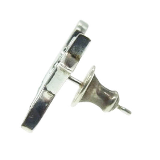 Justin Davis ジャスティンデイビス SEJ566 購入証明書付属 コウモリモチーフ スター ピアス ブラック系 シルバー系【中古】