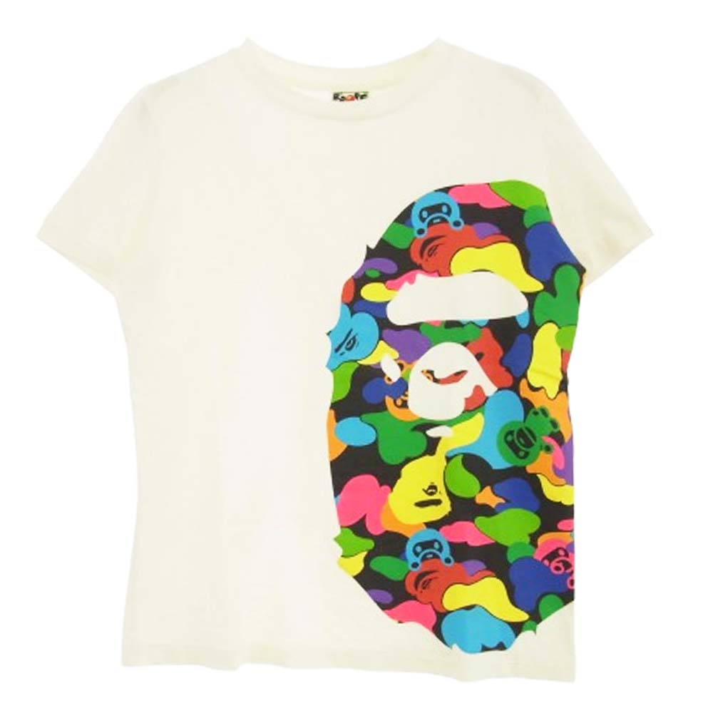 A BATHING APE アベイシングエイプ カラフル プリント クルーネック T 