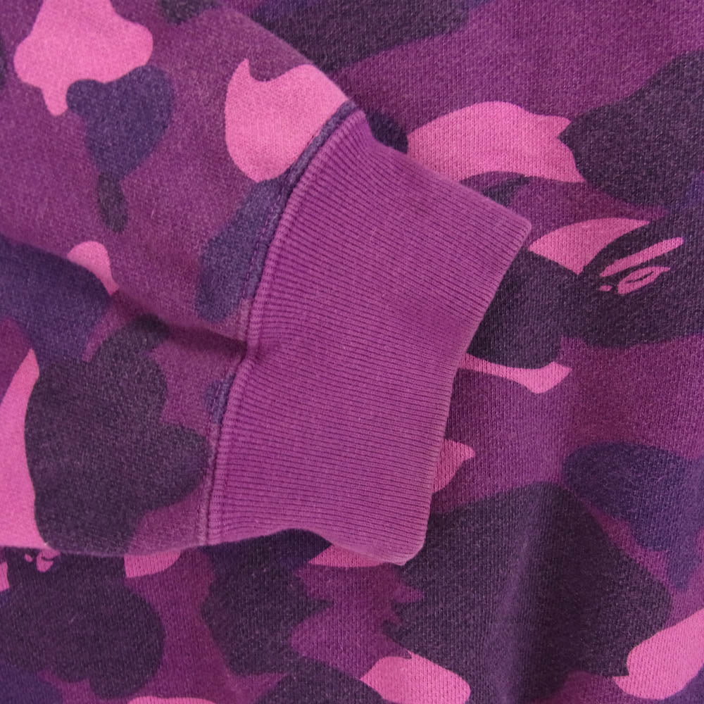 A BATHING APE アベイシングエイプ 00s BAPE ロゴ ライトストーン スウェット パープル系 XL【中古】