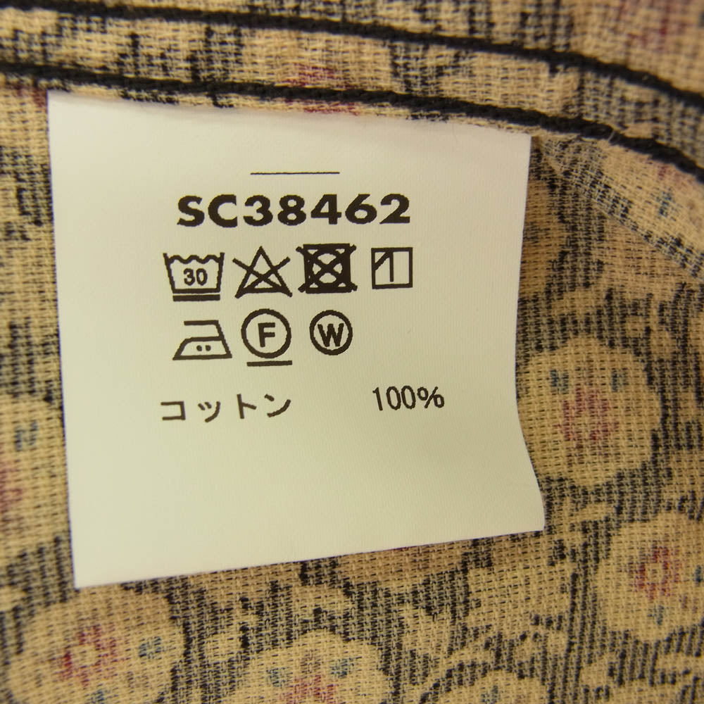 SUGAR CANE シュガーケーン SC38462 PIMA PANAMA WESTERN SHIRT パナマ織 ウエスタン 半袖 シャツ ダークブラウン系 L【中古】