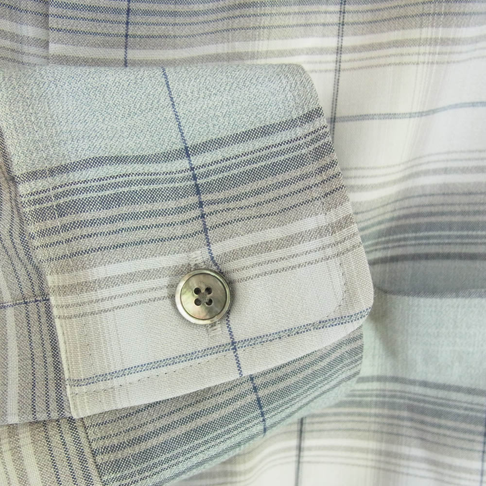AURALEE オーラリー 25SS A25SS01LC SUPER LIGHT WOOL CHECK SHIRT ライト ウール チェック 長袖 シャツ グレー系 5【美品】【中古】