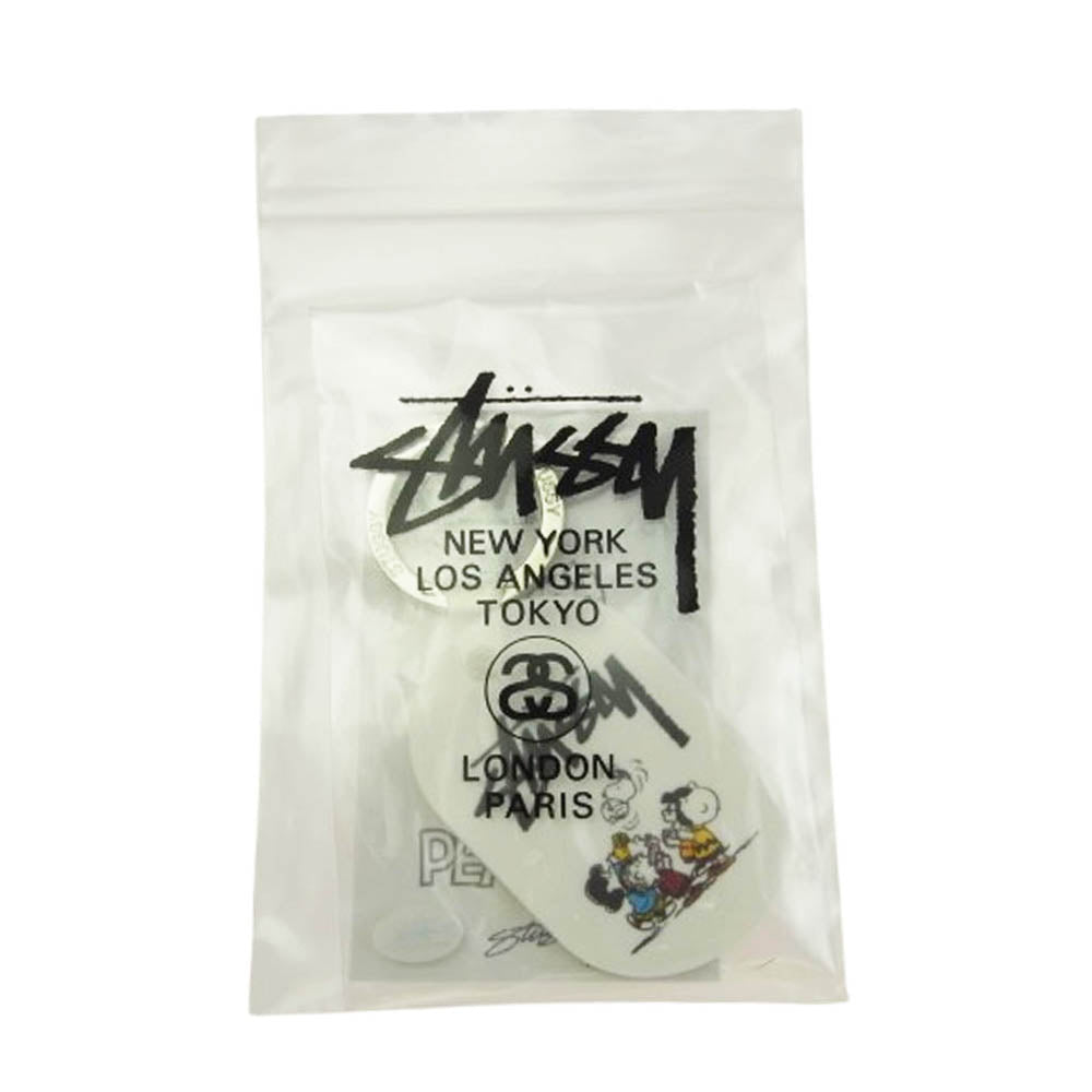 STUSSY ステューシー × PEANUTS ピーナッツ SNOOPY スヌーピー キーホルダー ホワイト系【新古品】【未使用】【中古】