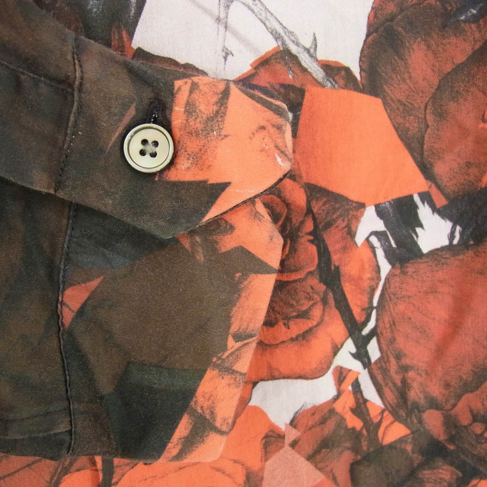 Paul Smith ポール・スミス 133267 総柄 薔薇 ローズ 長袖 グラデーション レギュラーカラー シャツ レッド系 L【中古】