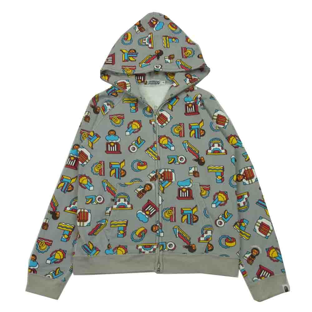 A BATHING APE マイロスター総柄ジップアップパーカー APE マイロ総柄 アベイシングエイプ ジップアップパーカー スウェット