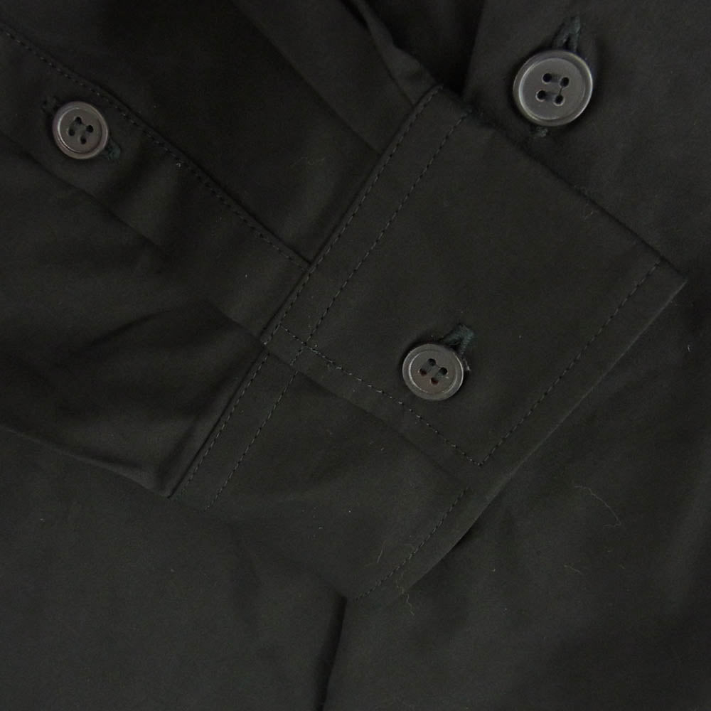 Yohji Yamamoto ヨウジヤマモト 24SS GS-B03-001-2 GroundY グラウンドワイ COTTON BROAD DUFFLE HOODED SHIRT コットン ブロード ダッフルフード シャツ ブラック系 03【極上美品】【中古】