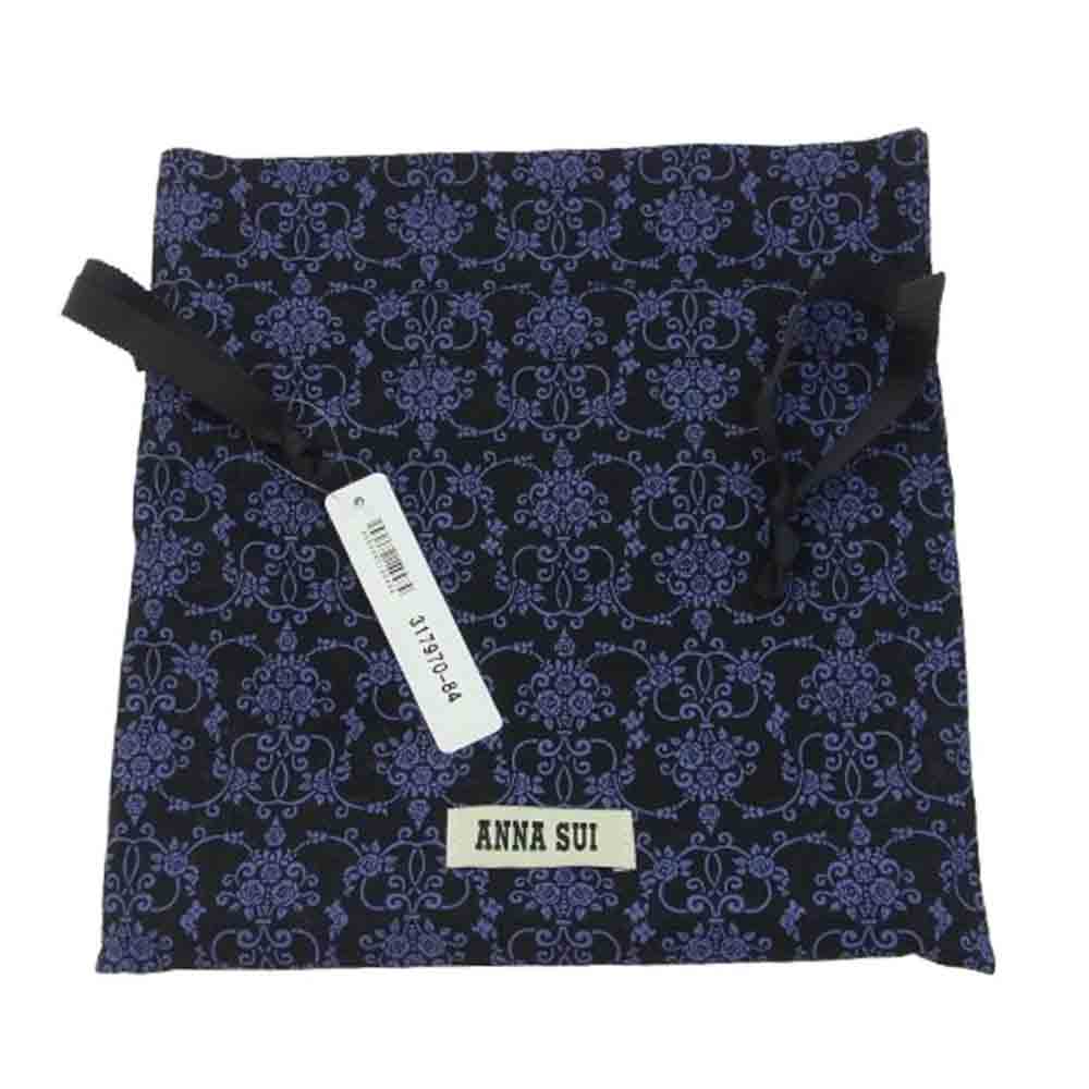 ANNA SUI アナスイ 317970-84 ルーミー ラウンドファスナー ロング ウォレット 総柄 長財布 ブルー系【新古品】【未使用】【中古】