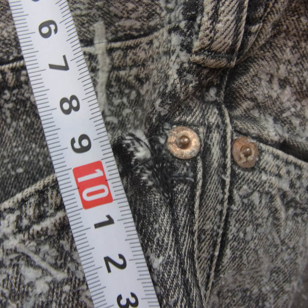 SUGARHILL シュガーヒル 24AW 2411300416 MOLDED DENIM TROUSERS FLAIRED CUT フロッキー加工 モールデッド フレア デニム トラウザーズ パンツ ブラック系 30【中古】