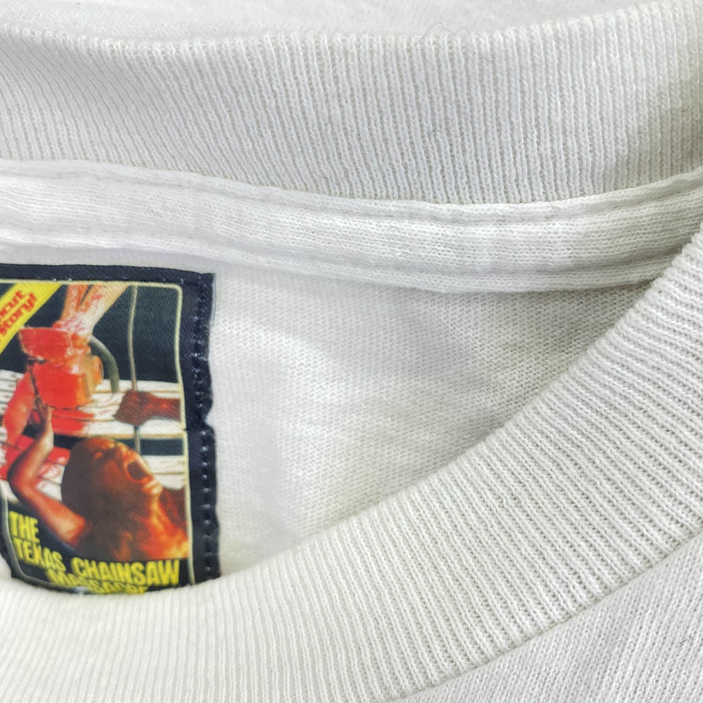 WACKO MARIA ワコマリア TTCM-WM-TEE04 THE TEXAS CHAINSAW MASSACRE CREW NECK T-SHIRT ザ テキサス チェンソー マサカー プリント クルーネック 半袖 Tシャツ ホワイト系 M【中古】