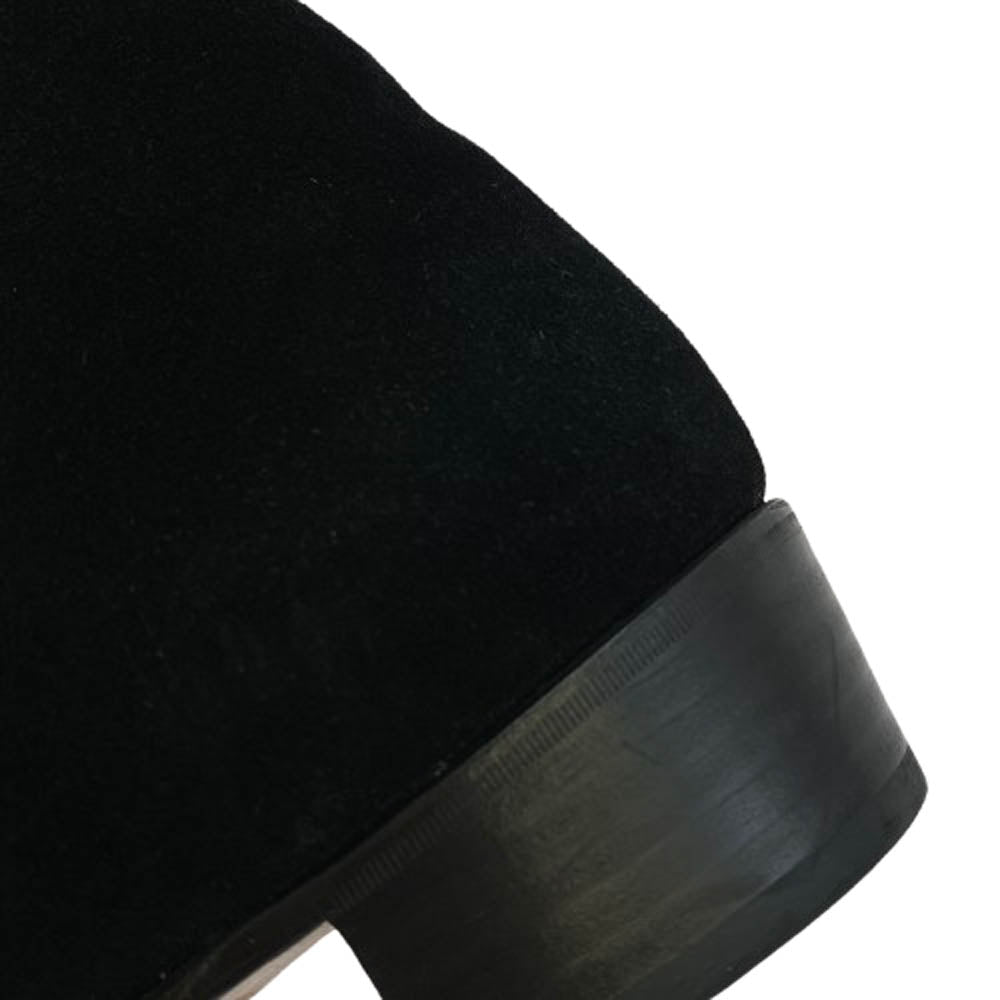 ダブルエイチ WHA-6900S サイドジップ スエード ブーツ ブラック系 9.5【中古】