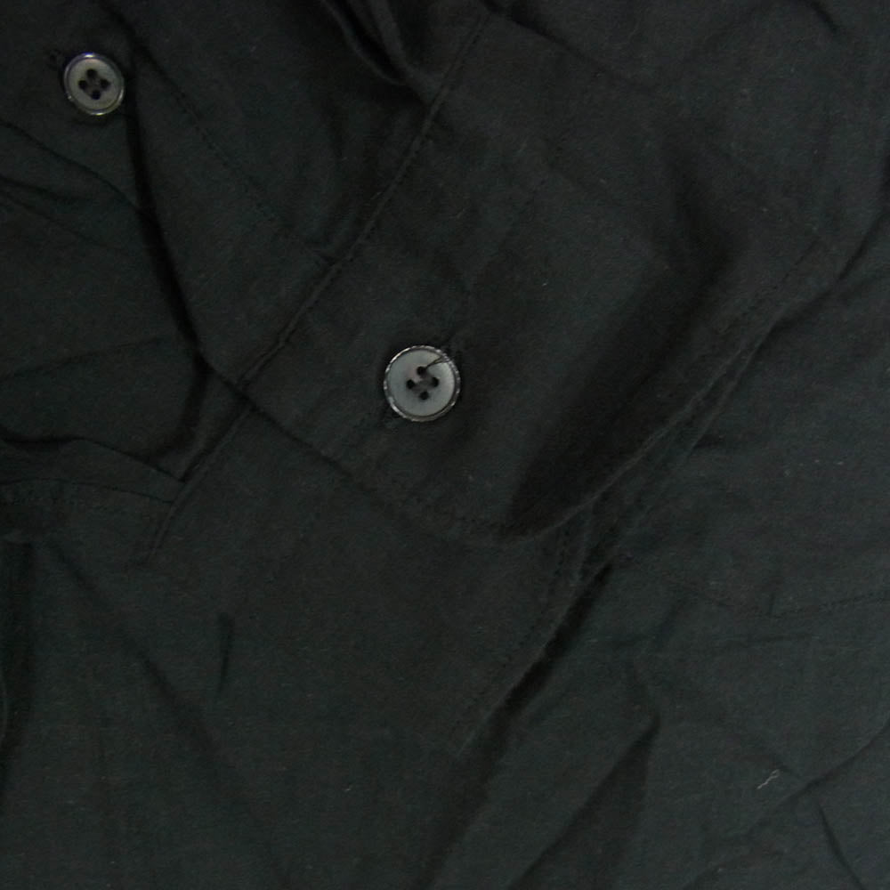 COMOLI コモリ 24SS Z01-02011 KHADI コットン コモリシャツ 長袖 シャツ ブラック系 3【中古】