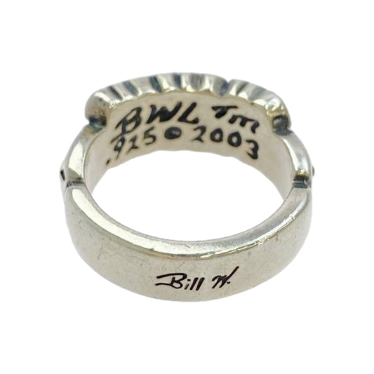BILL WALL LEATHER ビルウォールレザー BWL ロゴ リング シルバー系 16号【中古】