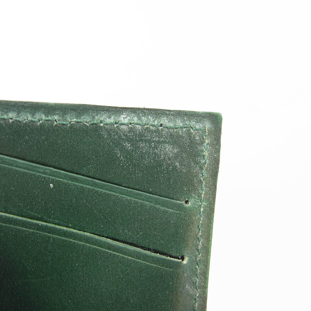 GLENROYAL グレンロイヤル SMALL WALLET BRIDLE LEATHER スモールウォレット フルブライドルレザー ボトルグリーン グリーン系【中古】