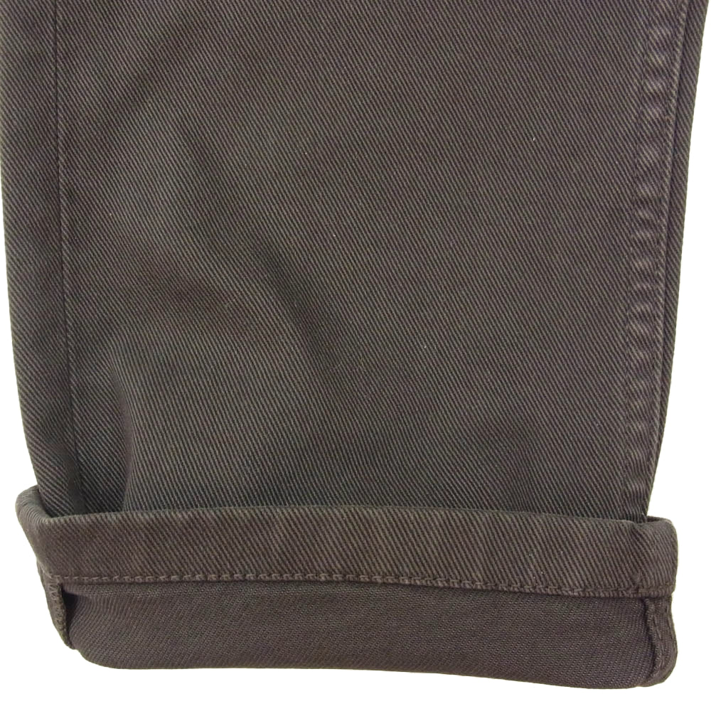 MAISON MARTIN MARGIELA メゾンマルタンマルジェラ 14AW S50LA0063 S30439 10ライン 四つタグ ボタンフライ スリムフィット デニムパンツ ブラウン系 48【中古】