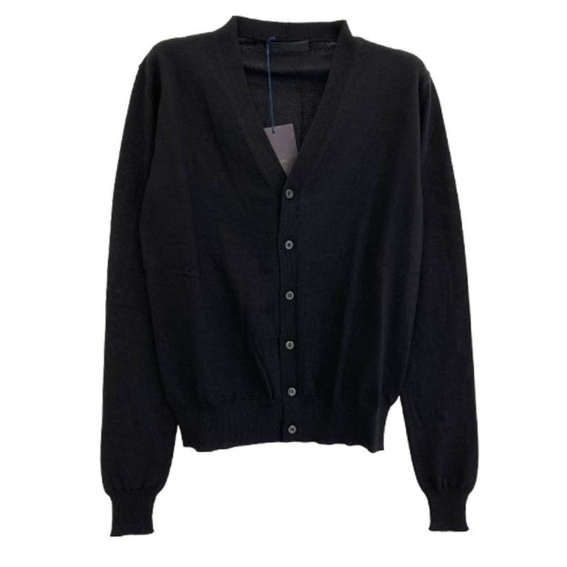 PRADA プラダ DNA437 バージンウール カーディガン ブラック系