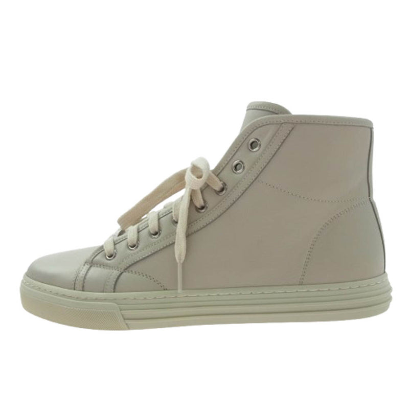 GUCCI グッチ 423300 ハイカット レザー スニーカー ベージュ系 GUCCI グッチ 423300 ハイカット レザー スニーカー ベージュ系