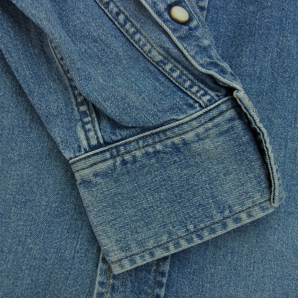 MINEDENIM マインデニム WST-502-89-013 DENIM WESTERN SH USD (LUD) デニム ウエスタン 長袖 シャツ インディゴブルー系 1【中古】