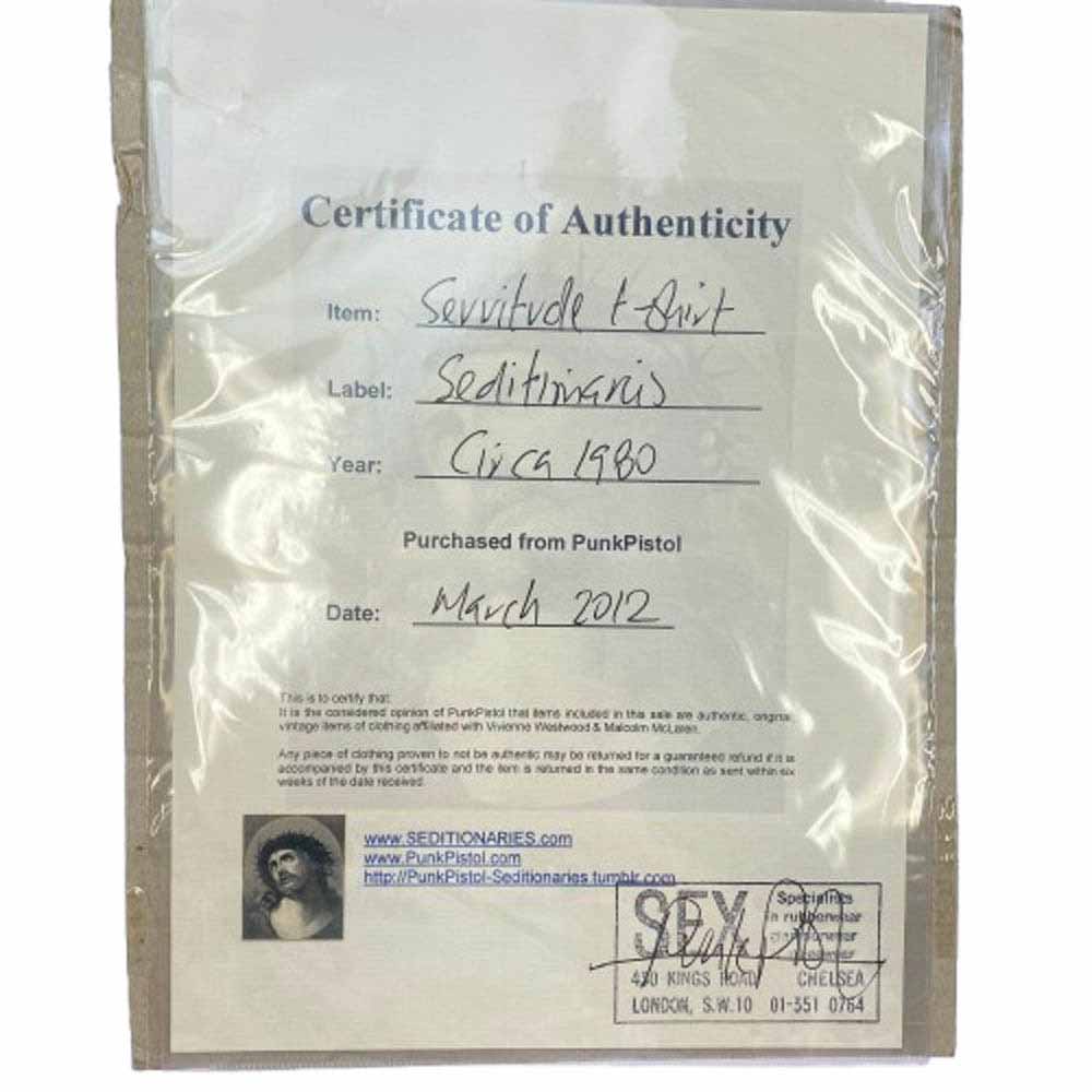 セディショナリーズ 1980年 80s 鑑定書付き VINTAGE オリジナル 半袖 Tシャツ ホワイト系 サイズ表記不明【中古】