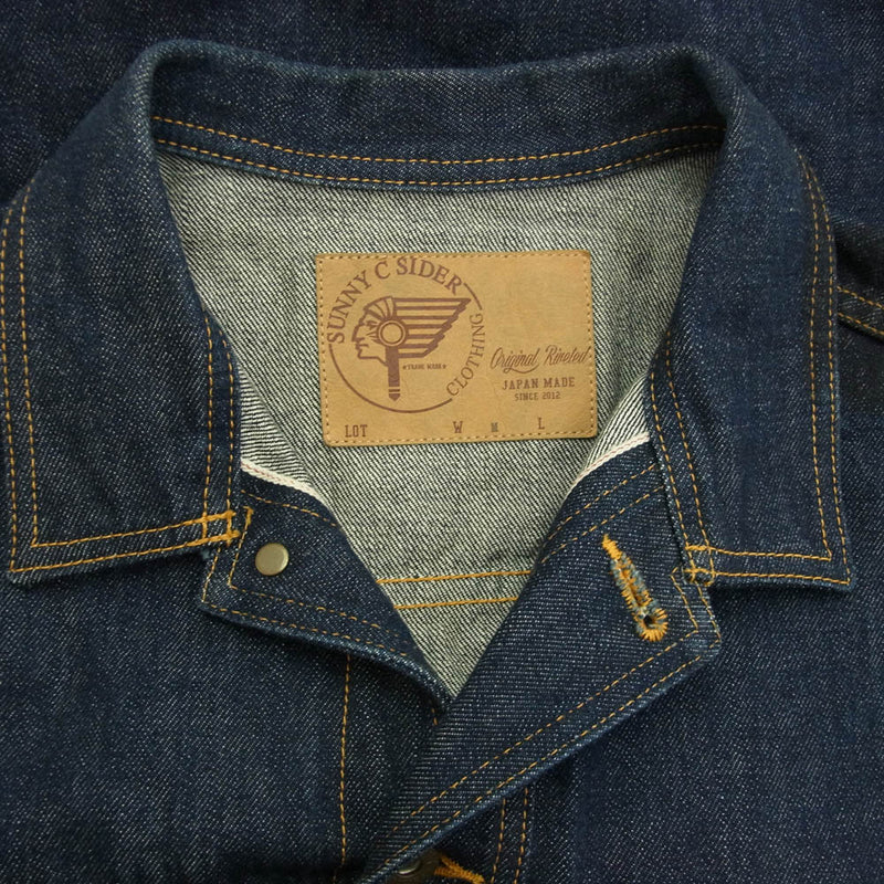 サニーシーサイダー カバーオール デニム ジャケット インディゴブルー