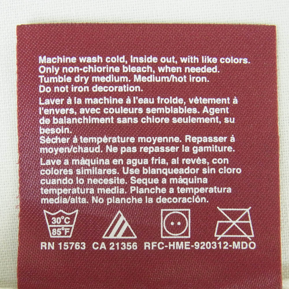 HideandSeek ハイドアンドシーク SOLID S/S TEE ソリッド ロゴプリント 半袖 Tシャツ コットン ホワイト系 L【中古】