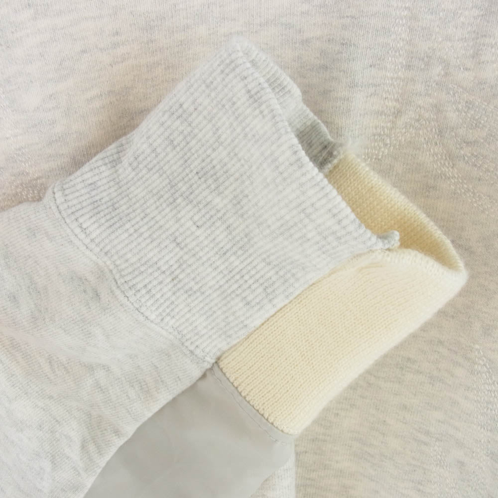 TOGA トーガ 24AW TZ242-JL987 TOO Embroidery sweatshirt ナイロン切替 刺繍 プルオーバー スウェットシャツ グレー系 S【中古】