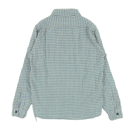 FREEWHEELERS フリーホイーラーズ Neal Cassady Railroad チェック ワーク シャツ 長袖 ブルー系 オフホワイト系 14【中古】