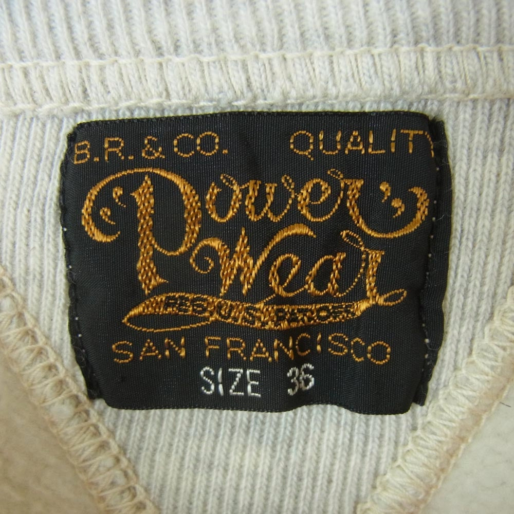 FREEWHEELERS フリーホイーラーズ power wear 両V プリント 半袖 スウェット トレーナー オフホワイト系 36【中古】