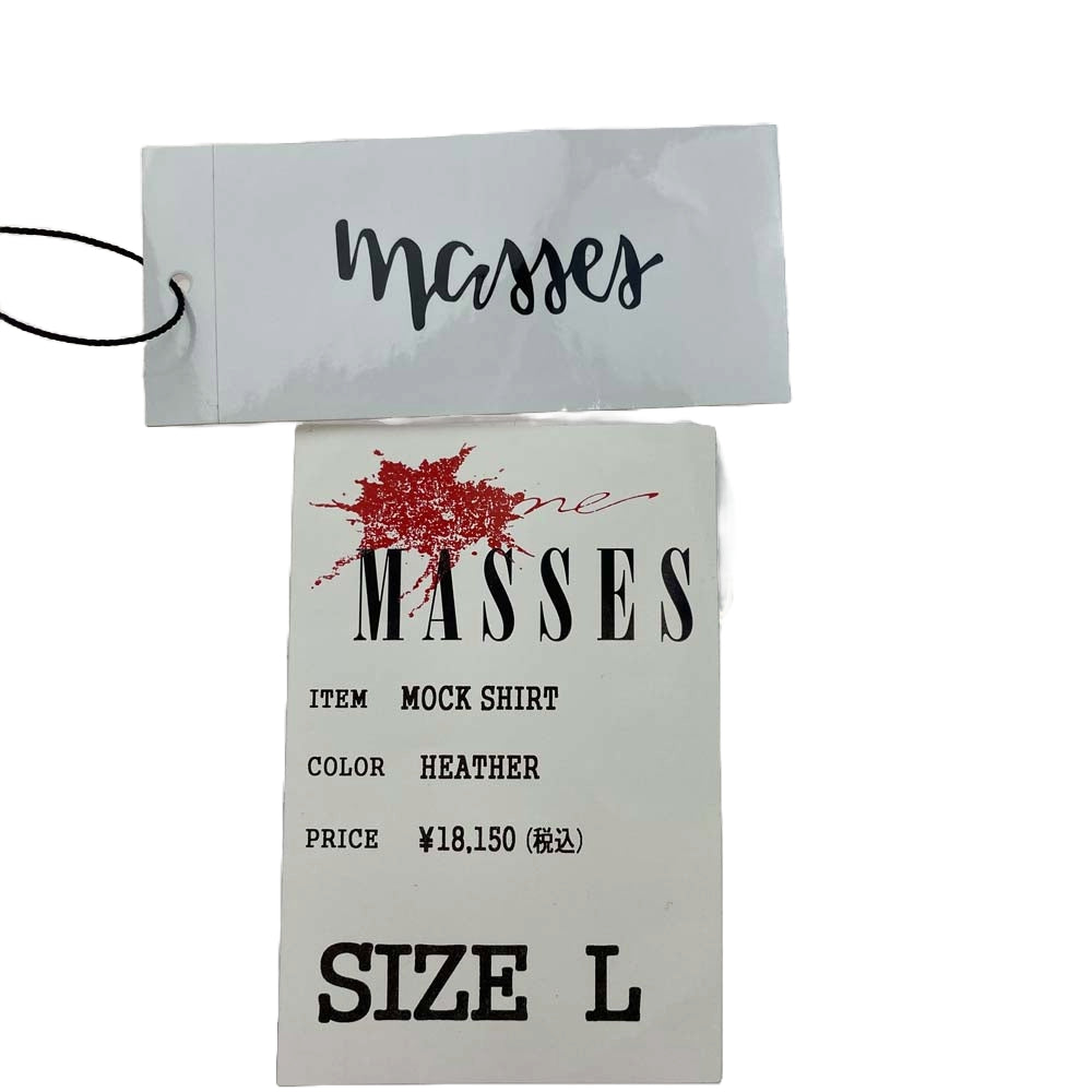 MASSES マシス MOCK SHIRT モック シャツ カットソー グレー グレー系 L【中古】