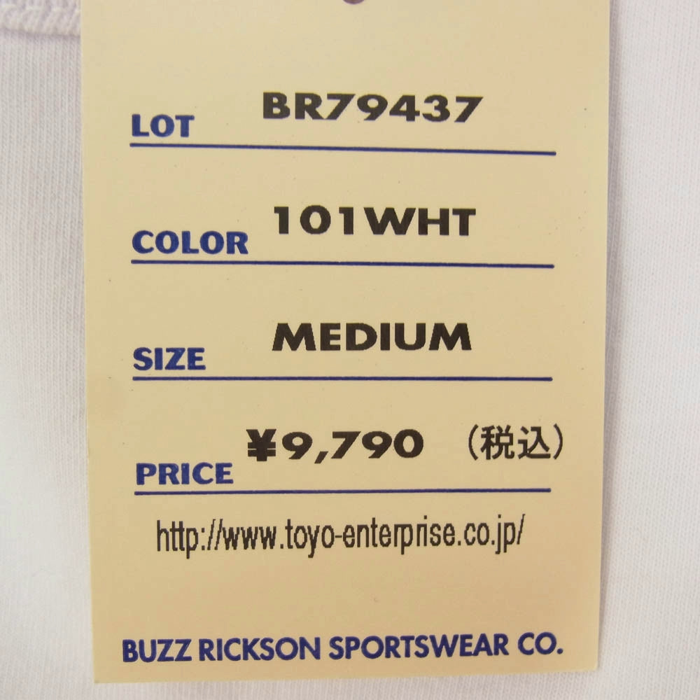 Buzz Rickson's バズリクソンズ BR79437 S/S T-SHIRT GIL ELVGREN MISS DALLAS ミリタリー プリント 半袖 Tシャツ ホワイト系 M【新古品】【未使用】【中古】