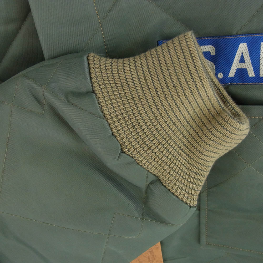 Buzz Rickson's バズリクソンズ BR15572 CWU-9 P LINER JACKET TIGER SHARKS WILLIAM TELL 61 ワッペン 刺繍 タイガー シャーク ナイロン ライナー フライト ジャケット グリーン系 L【新古品】【未使用】【中古】