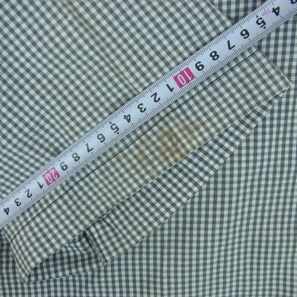 POLO RALPH LAUREN ポロ・ラルフローレン YARMOUTH ギンガムチェック ボタンダウン 半袖 シャツ グレー系 ホワイト系 L【中古】